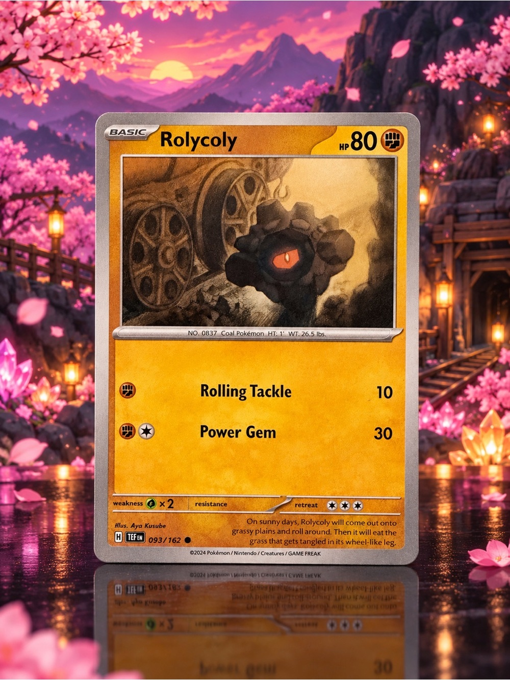 Rolycoly Pokémon Card – Yellow